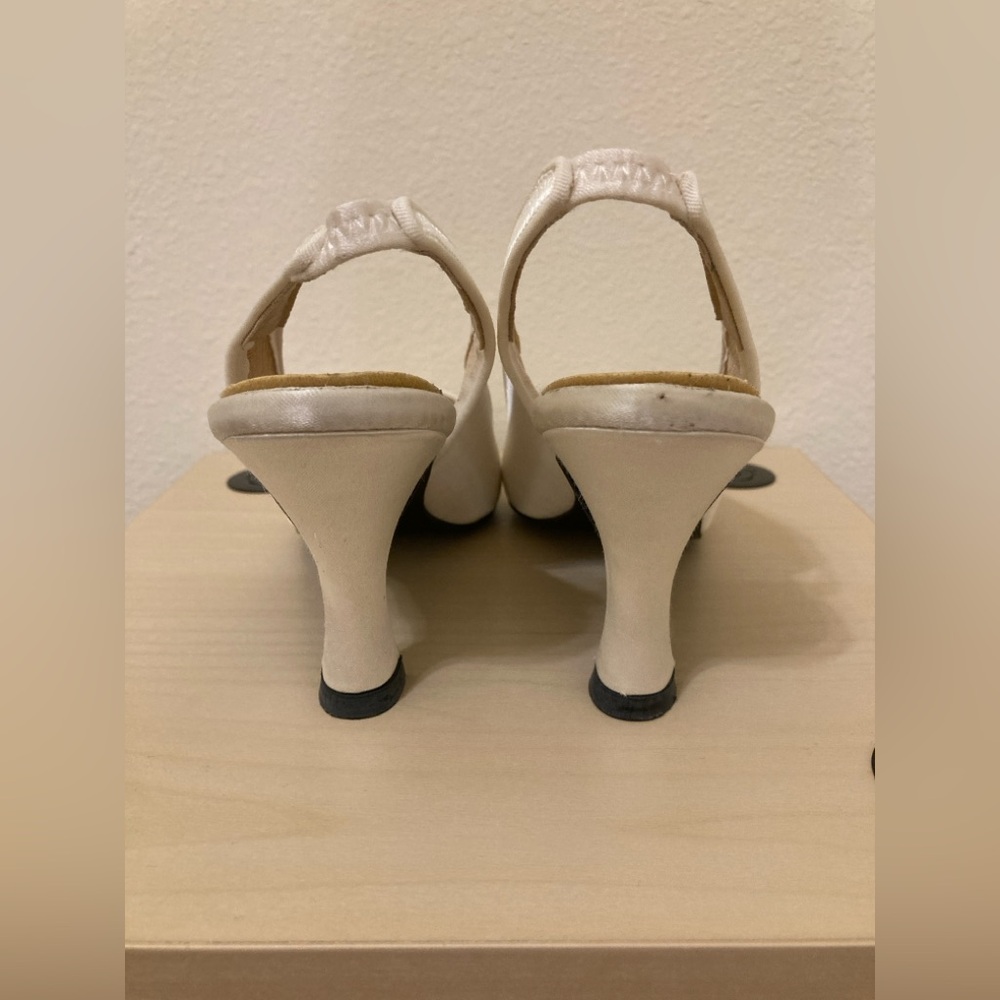 Peacocks Premier Ivory Slingback Heels - Picture 5 of 10
